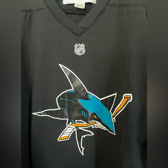 Vintage Reebok San Jose Sharks NHL Hockey Jersey Size Youth L / XL *FLAWS* - Picture 5 of 9